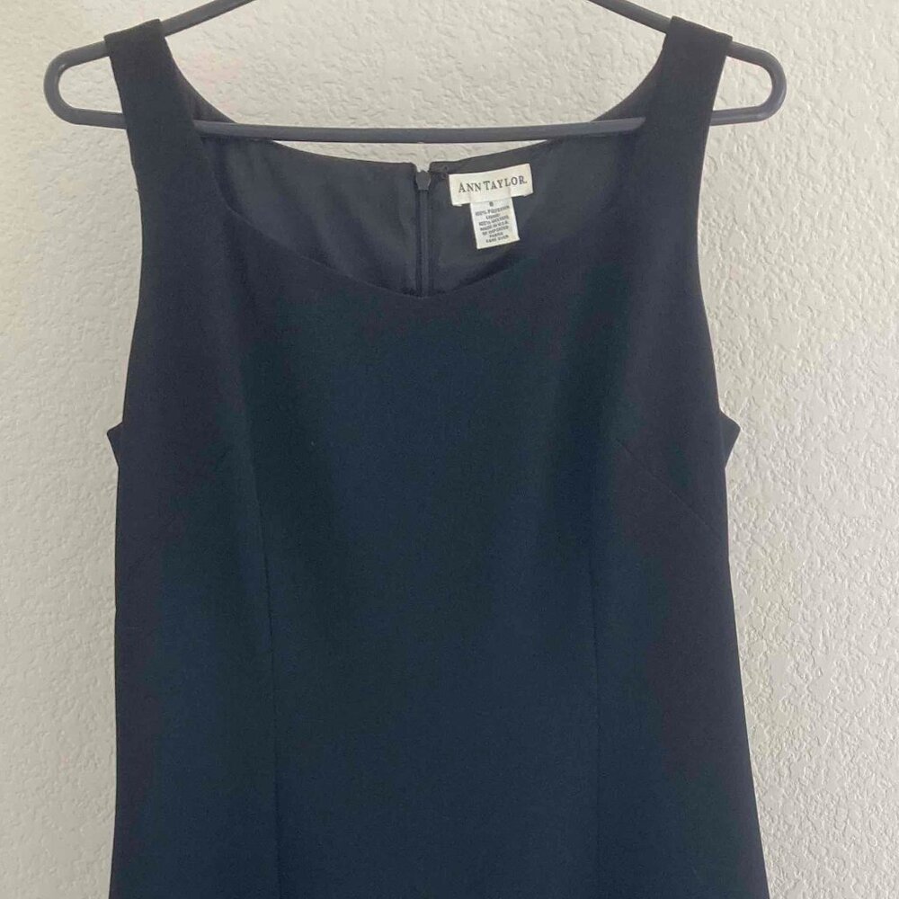 Black sleeveless cocktail dress.  Ann Taylor. Size 8. Classic.